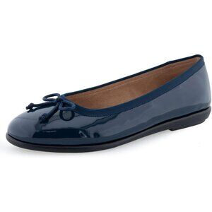 Aerosoles Women Blk Pat Pu Synthetic Polyurethane Closed Slip On Ballet Flat